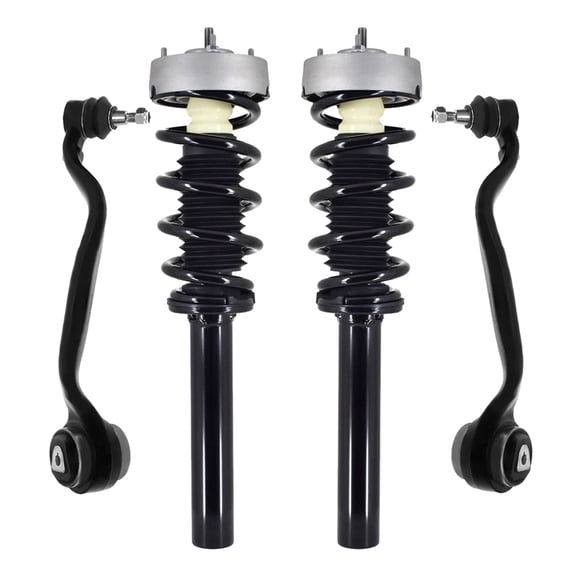 Set of 4 Front Lower Forward Control Arm Ball Joint-Quick Complete Strut-Coil Spring Assembly For 2015-2019 BMW X6