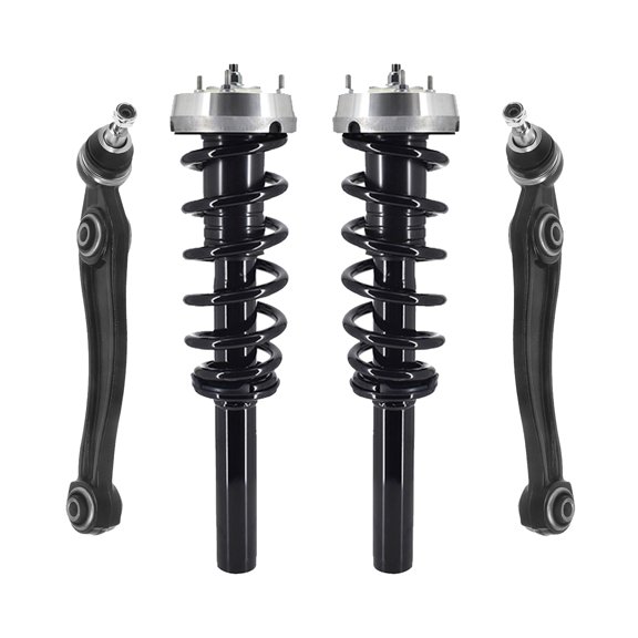 Set of 4 Front Lower Rearward Control Arm Ball Joint-Quick Complete Strut-Coil Spring Assembly For 2008-2014 BMW X6