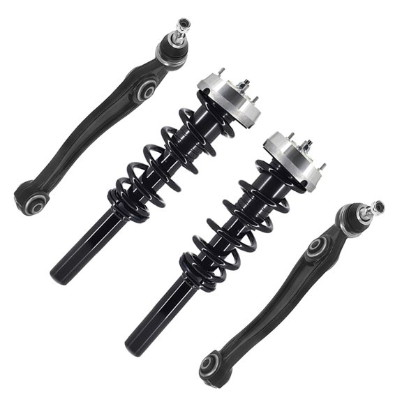 Set of 4 Front Lower Rearward Control Arm Ball Joint-Quick Complete Strut-Coil Spring Assembly For 2008-2014 BMW X6