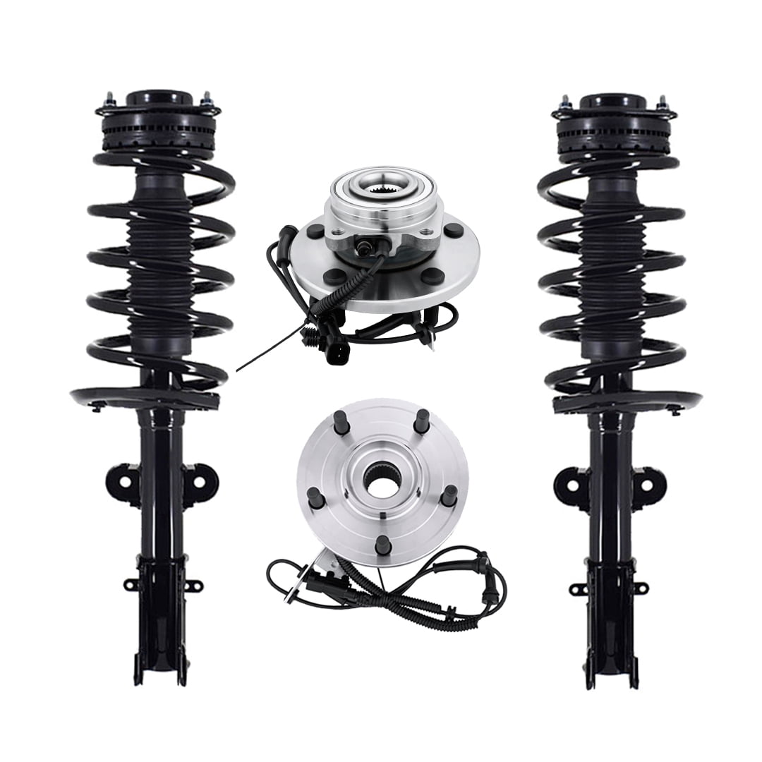 Set of 4 Front Quick Complete Strut-Coil Spring Assembly-Wheel Hub ...