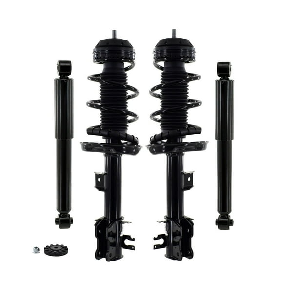 Set of 4 Front Quick Complete Strut-Coil Spring-Rear Shock For 2012-2016 Fiat 500 L4 Pop FWD