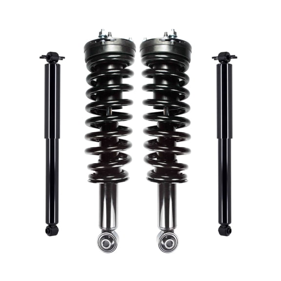 Set of 4 Front Quick Complete Strut-Coil Spring-Rear Shock For 2004-2012 GMC Canyon RWD EXC. 17", 18" WHEELS; w/ Off Road Suspension