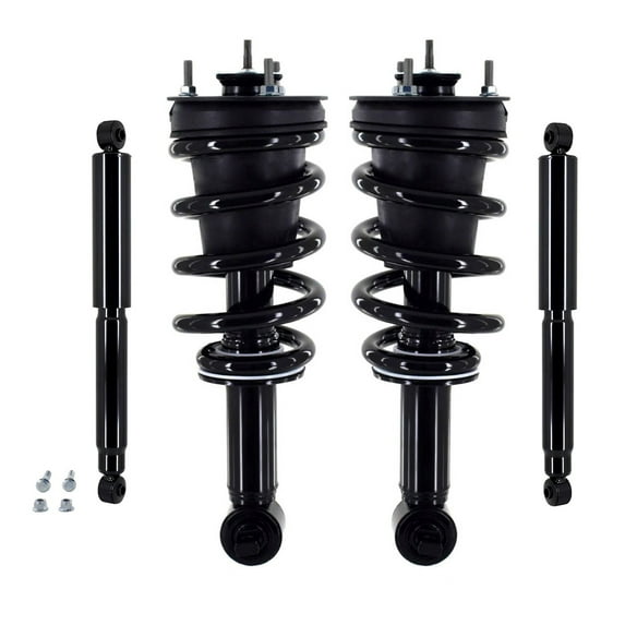 Set of 4 Front Quick Complete Strut-Coil Spring-Rear Shock Absorber For 2017-2020 GMC Yukon Monotube Performance Upgrade