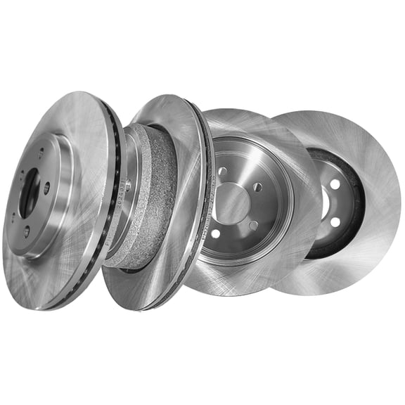 Set of 4 Front-Rear Brake Disc Rotors For 2003-2011 Ford Crown Victoria 5 Stud Wheel