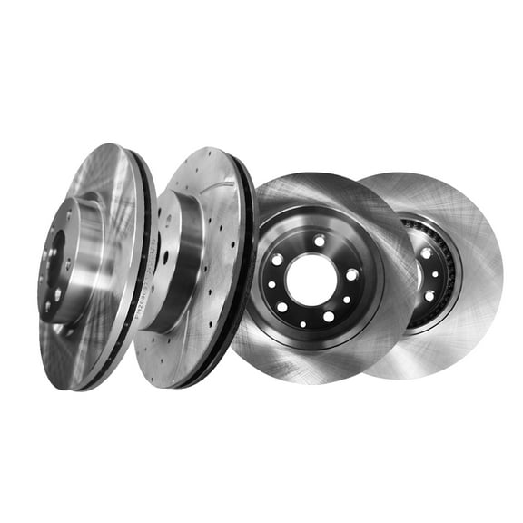 Set of 4 Front-Rear Brake Disc Rotors For 2007-2012 Lincoln MKZ