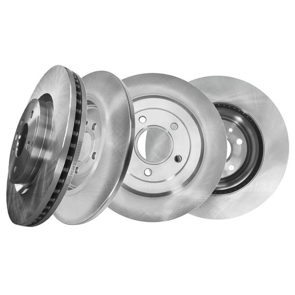 Set of 4 Front-Rear Brake Disc Rotors For 2010-2018 Lincoln MKT