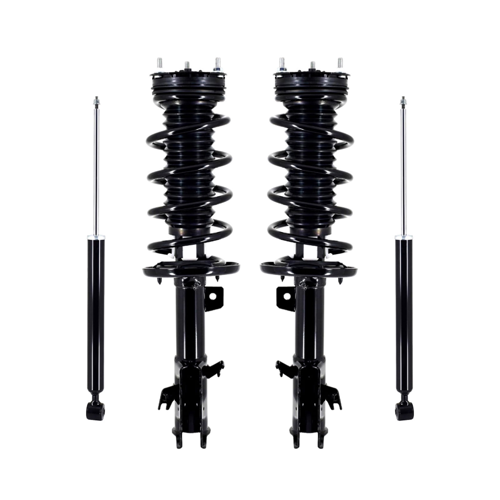 Set of 4 Front Quick Complete Strut-Coil Spring Assembly-Rear Shock Absorber For 2011-2019 Ford Fiesta