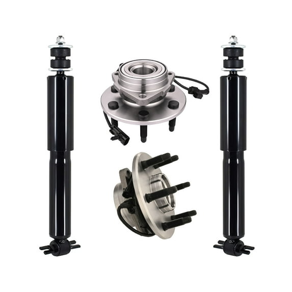 Set of 4 Front Shock Absorber-Wheel Hub Bearing Assembly For 2004 2005 GMC Savana 2500