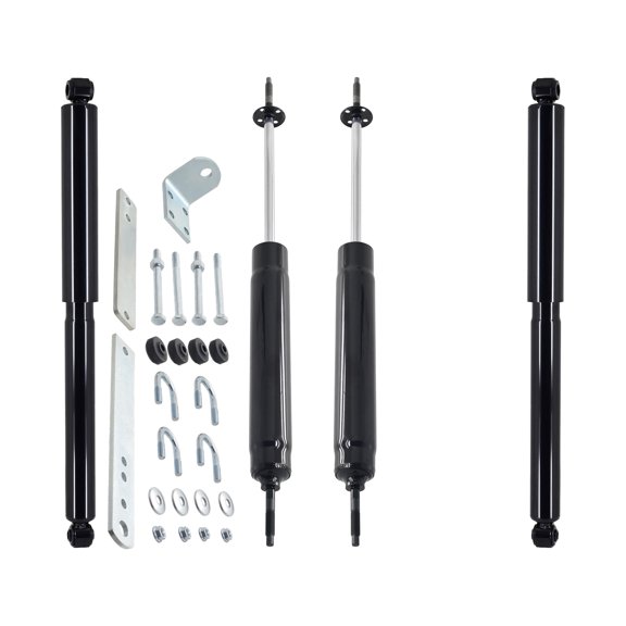 Set of 4 Front Steering Damper-Rear Shock Absorber For 1990-1996 Ford F-150 4WD