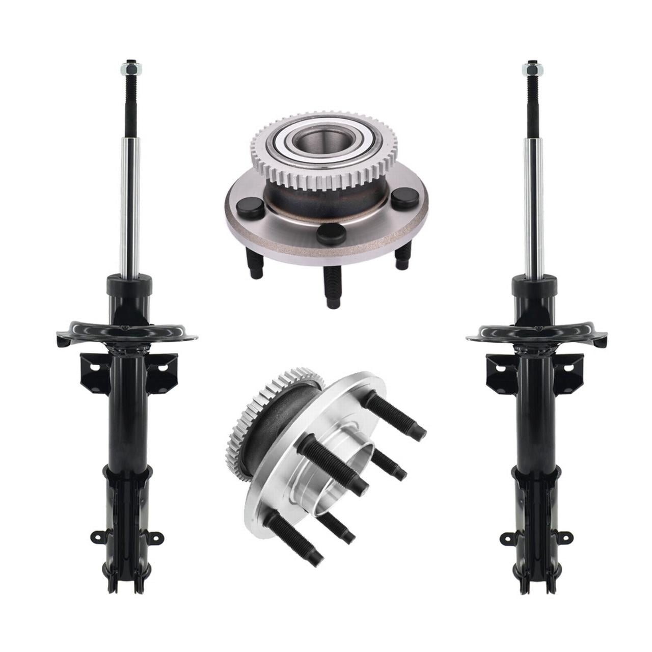 Set of 4 Front Suspension StrutWheel Hub Bearing For 20052010 Ford Mustang