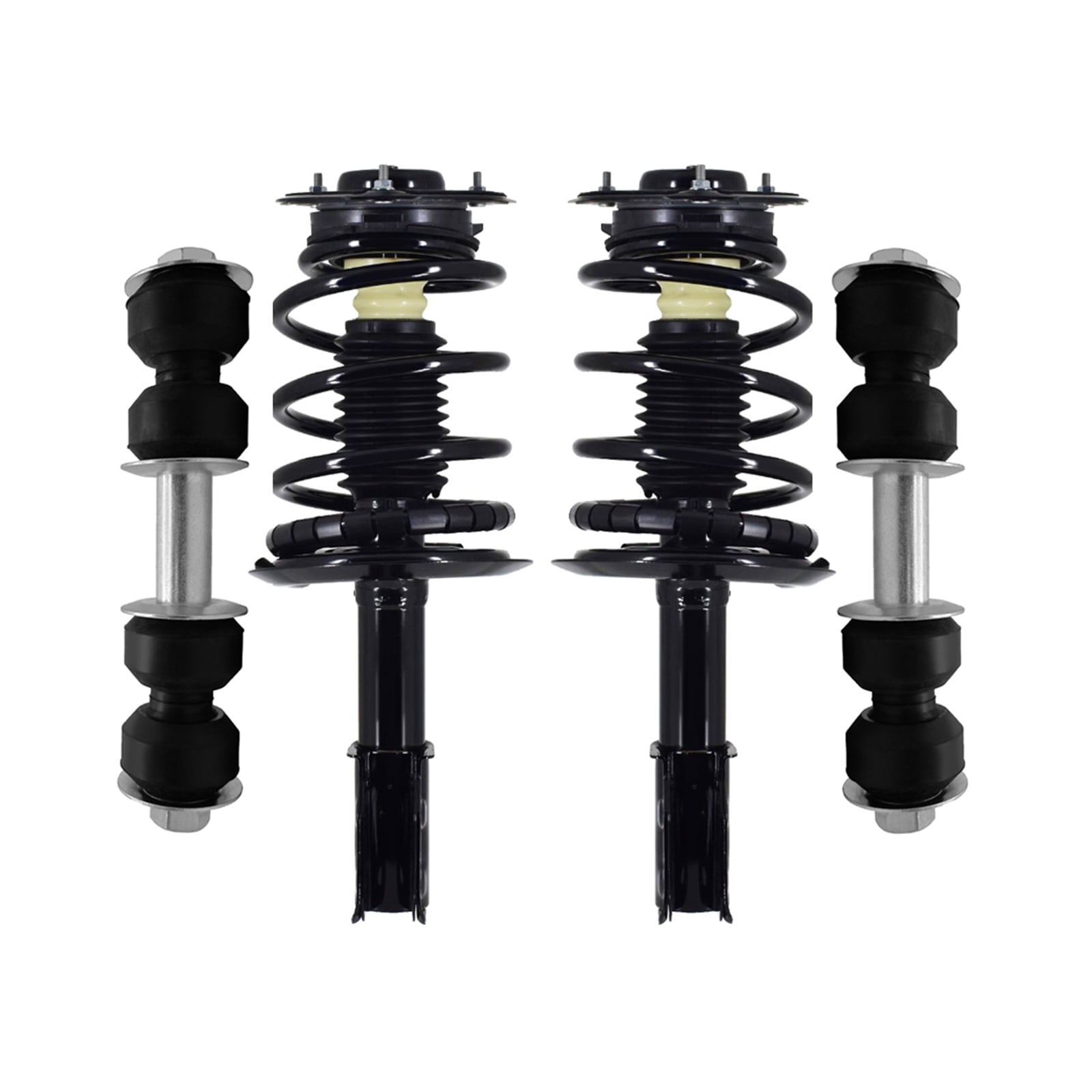Set of 4 Front Sway Bar LinkQuick Complete StrutCoil Spring Assembly