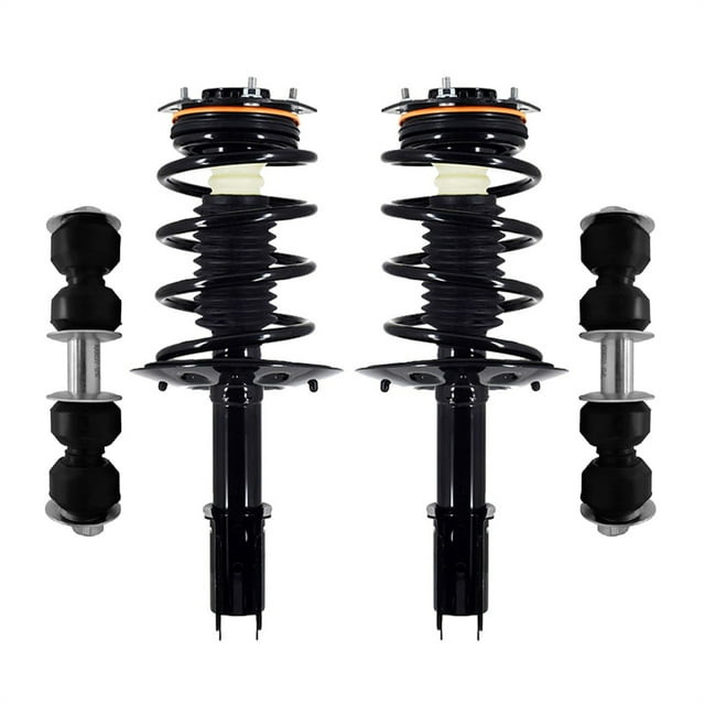 Set of 4 Front Sway Bar LinkQuick Complete StrutCoil Spring Assembly