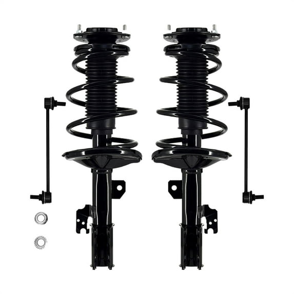 Set of 4 Front Sway Bar Link-Quick Complete Strut-Coil Spring Assembly For 2002 2003 Toyota Camry XLE, LE