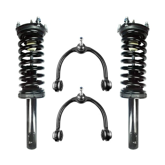 Set of 4 Front Upper Control Arm Ball Joint-Quick Complete Strut-Coil Spring Assembly For 2005-2010 Jeep Grand Cherokee RWD