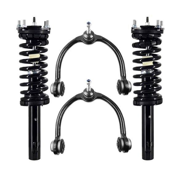 Set of 4 Front Upper Control Arm Ball Joint-Quick Complete Strut-Coil Spring Assembly For 2005-2010 Jeep Grand Cherokee