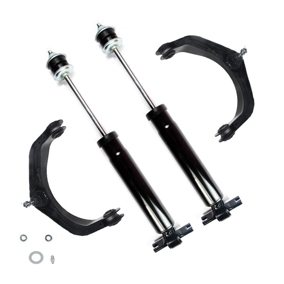 Set of 4 Front Upper Control Arm Ball Joint-Shock Absorber For 2006-2008 Dodge RAM 1500 Mega Cab