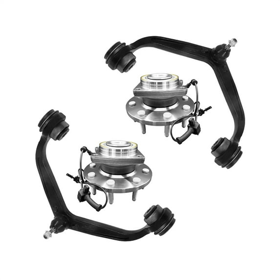 Set of 4 Front Upper Control Arm Ball Joint-Wheel Hub Bearing Assembly For 2011-2019 GMC Sierra 2500 HD