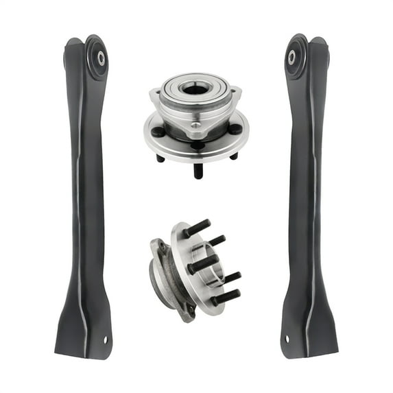 Set of 4 Front Upper Control Arm-Wheel Hub Bearing Assembly For 1999-2001 Jeep Cherokee