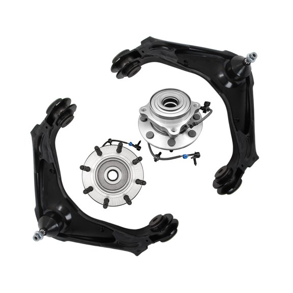 Set of 4 Front Upper Wheel Hub Bearing Assembly-Control Arm Ball Joint For 2002 2003 Chevrolet Avalanche 2500