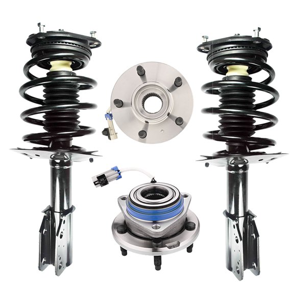 Set of 4 Front Wheel Hub Bearing-Quick Complete Strut For 2006-2011 Cadillac DTS