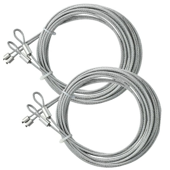 Set of 4 Galvanized Garage Door Cables 13Feet Long Cable for Secure Operate