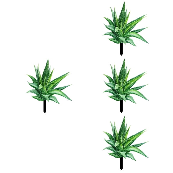 Set of 4 Garden Lanterns Solar Lights Outdoor Decorative Inserts Compact Stake