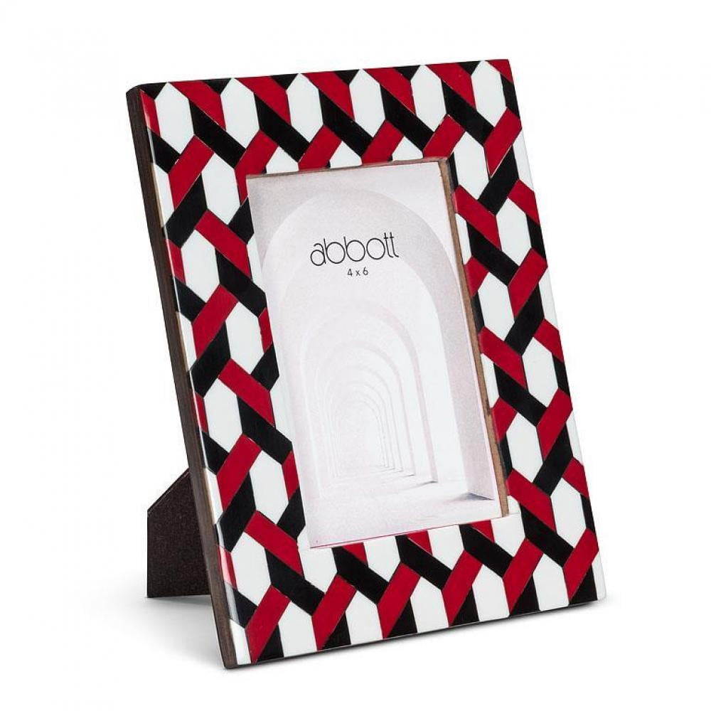 Geometric Patterned Photframe Set of 4 Geometric Pattern Photo Frame - Walmart.com