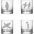 thumbnail image 1 of Set of 4 Glass 11 oz Rocks Whiskey Glass Gift Penguin Collection, 1 of 1