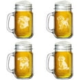thumbnail image 1 of Set of 4 Glass 16oz Mason Jar Glass Mug w/Handle Gift Maltese Collection, 1 of 1