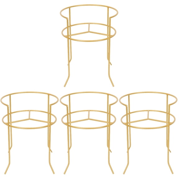 Set of 4 Glass Water Jar Metal Stand Wine Fermentation Iron Frame