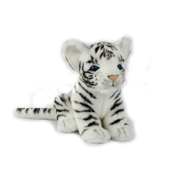 Handcrafted Cuddlers Set of 4 Handcrafted White Tiger Cub Stuffed Animals 6.6"