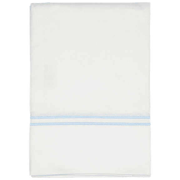 Set of 4 Hardycale 100% Cotton White with Blue Piping Oversized Pillowcases 22 x 39"