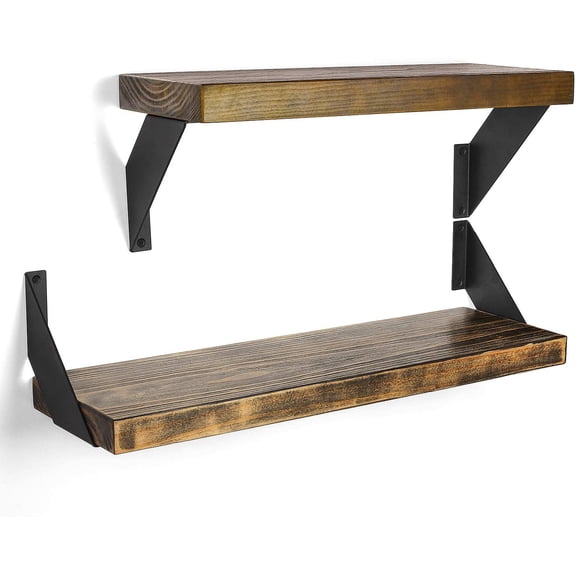 "Set of 4 Heavy Duty 6-Inch Angle Shelf Brackets, Floating Shelf Support Brackets, for Industrial & Home Use"