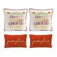 thumbnail image 1 of Set of 4 Hello Pumpkin and Autumn Harvest Plaid Filled Outdoor Throw Pillows for Patio Decor with Rustic Fall Halloween Thanksgiving Theme, 1 of 15