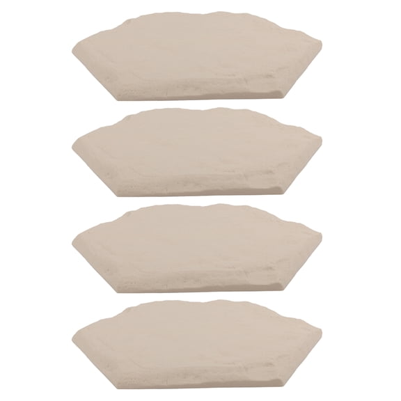 Set of 4 Hexagonal Pathway Stones with Anti-Slip Rock Texture for Outdoor Garden & Yard Landscaping
