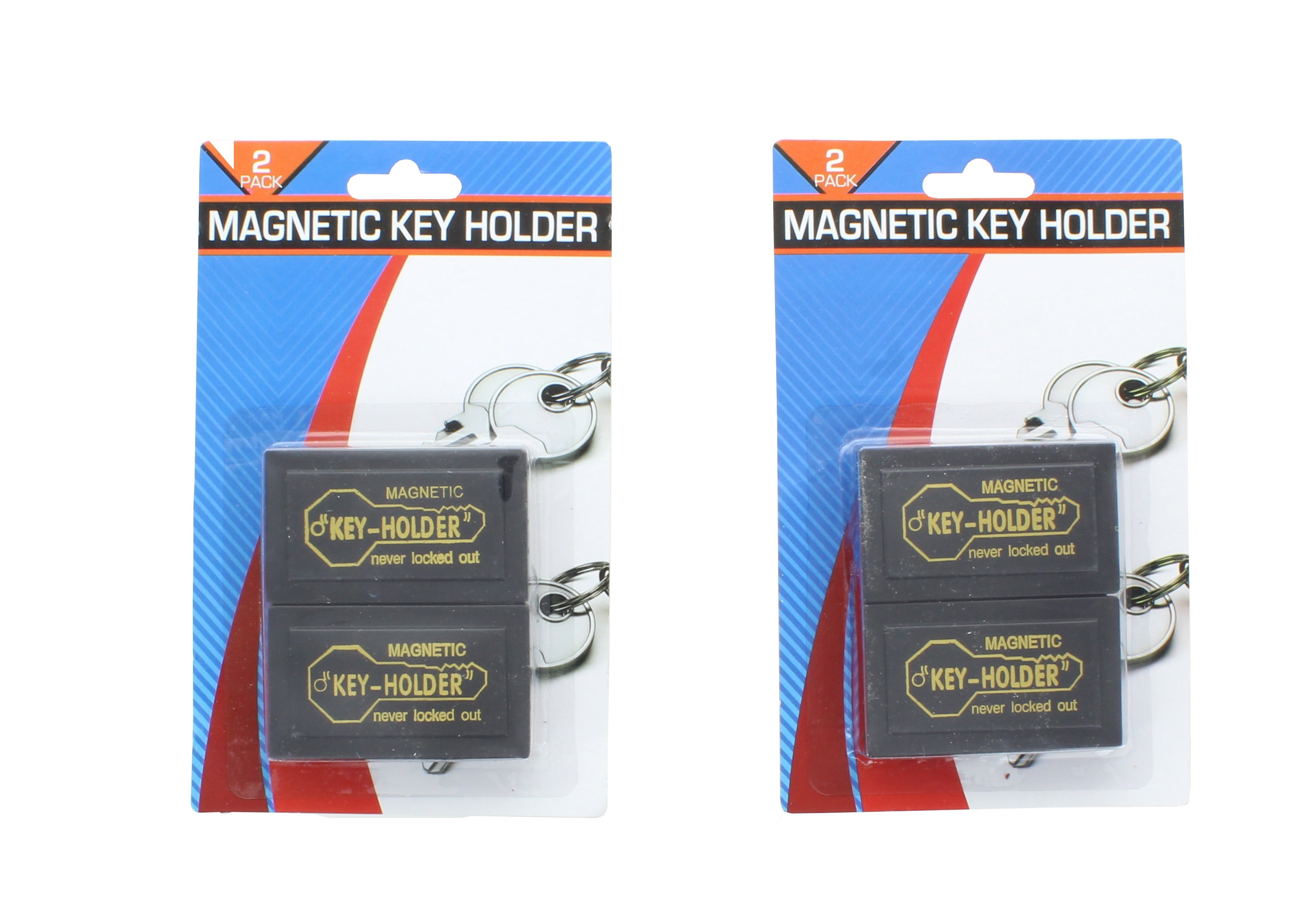 Set of 4 Hide A Key Magnetic Storage Holder Under Car Spare Key Case Large  Black