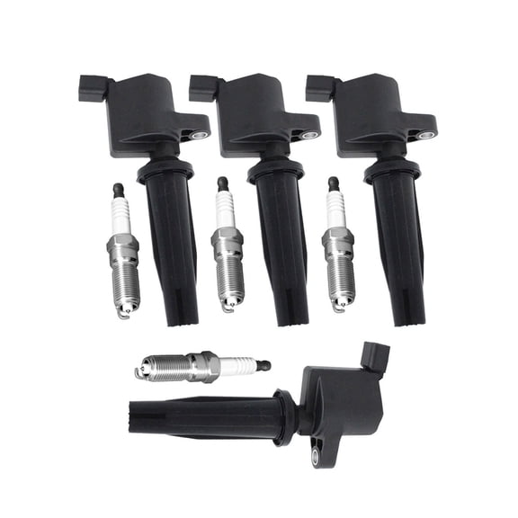 Set of 4 ISA Brand Ignition Coils and Spark Plugs Compatible with 2013-2020 Lincoln MKZ 2.0L L4 1999cc 122ci Replacement for FD505