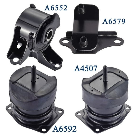 Set of 4 ISA Engine Motor Mounts Compatible with 1998-2002 Honda Accord 3.0L V6 1999 Acura TL 3.2L V6 A6592 A6552 A4507 A6579