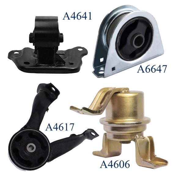 Set of 4 ISA Engine Motor Mounts Compatible with 2002-2007 Mitsubishi Lancer 2.0L l4 A6647 A4606 A4617 A4641