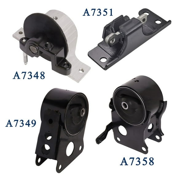 Set of 4 ISA Engine Motor Mounts Compatible with 2005-2006 Nissan Altima, 2004-2007 Maxima, 2004-2009 Quest 3.5L V6 A7349, A7358, A7348, A7351