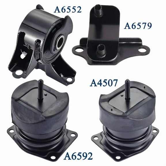 Set of 4 ISA Engine Motor & Trans Mount Compatible with 1999 Acura TL 3.2L V6 Replacement for A4507, A6552, A6579, A6592