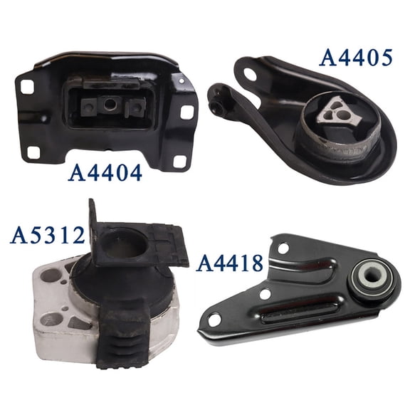 Set of 4 ISA Engine Motor & Trans Mount Compatible with 2006 2007 2008 2009 2010 Mazda 5 2.3L L4 Replacement for A4404, A4405, A4418, A5312