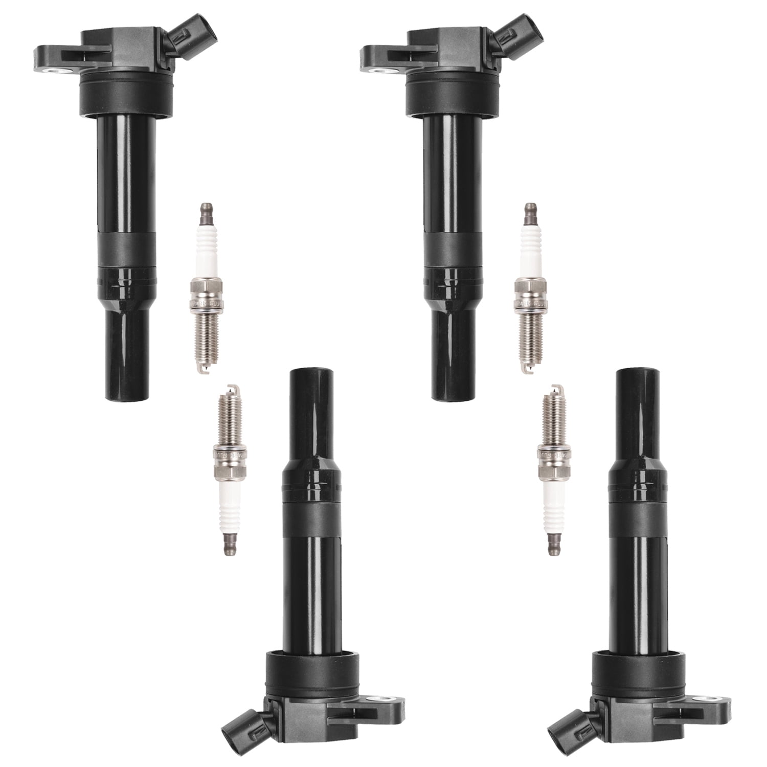 Set of 4 ISA Ignition Coil and Platinum Spark Plugs Compatible with 2014-2020 Hyundai Elantra GT 2.0L I4 Replacement for UF651