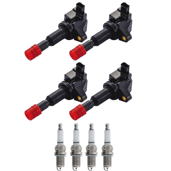 Set of 4 ISA Ignition Coils and 4 Autolite Spark Plugs Compatible with  2011 Honda CR-Z 1.5L L4 1497cc -ci  Replacement for UF626