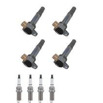 Set of 4 ISA Ignition Coils and 4 Autolite Spark plug Compatible with 2012 Suzuki Kizashi 2.4L L4 2388cc 146ci Replacement for UF634