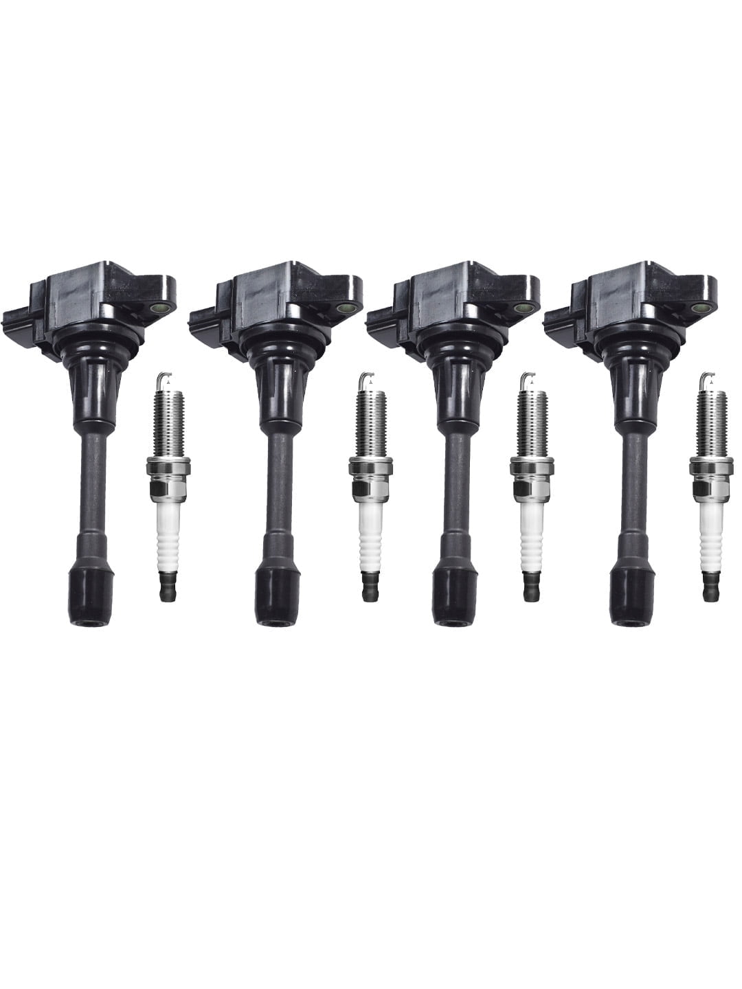 Set of 4 ISA Ignition Coils and 4 ISA Spark Plugs Compatible with 2007-2013 Nissan Altima 2.5L L4 2488cc 152ci  Replacement for UF549