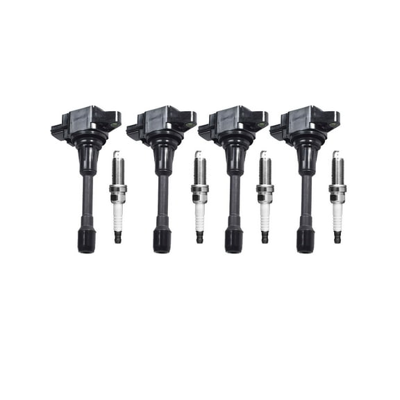 Set of 4 ISA Ignition Coils and 4 ISA Spark Plugs Compatible with 2014-2015 Nissan Rogue Select 2.5L L4 2488cc 152ci Replacement for UF549