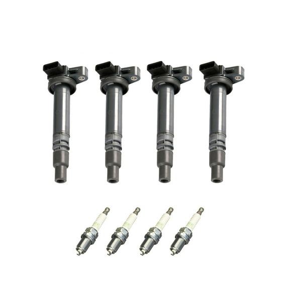 Set of 4 ISA Ignition Coils and 4 NGK Spark Plugs Compatible with 2000 Toyota Tacoma DLX 2.4L V6 Naturally Aspirated Replacement for UF323