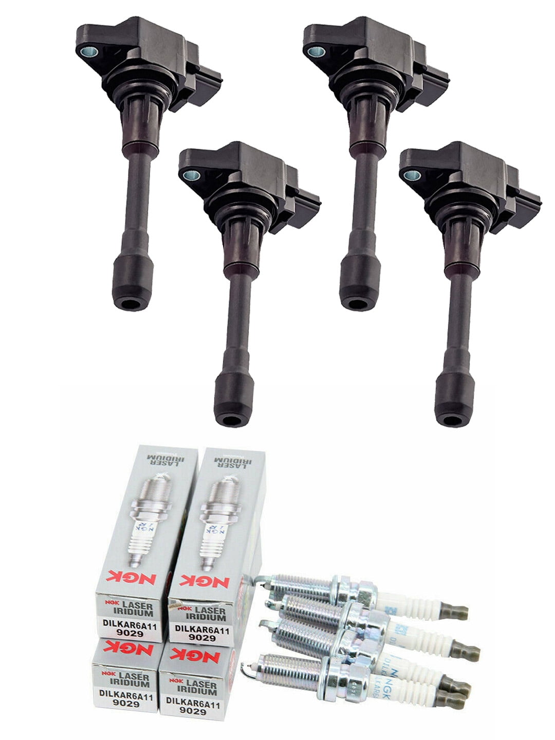 アタックフォースNG品 ISA Auto Ignition Coils and Spark Plugs, Set of 4