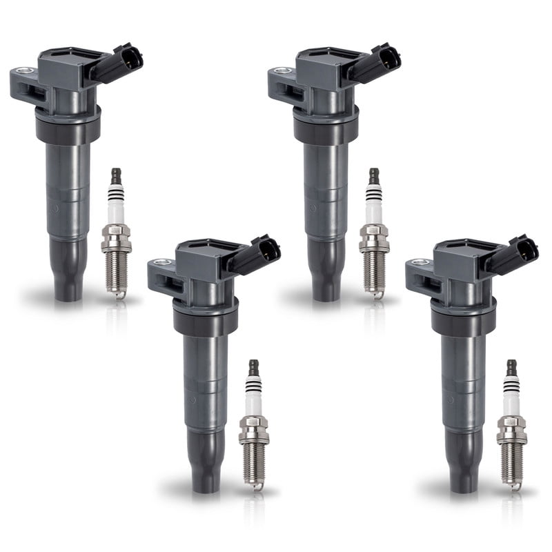 Set of 4 ISA Ignition Coils and 4 Spark Plugs For 2011-2016 Kia Sportage 2011-2013 Hyundai Tucson 2009-2010 Hyundai Sonata 2.4L l4 Replacement for UF611 273002G000